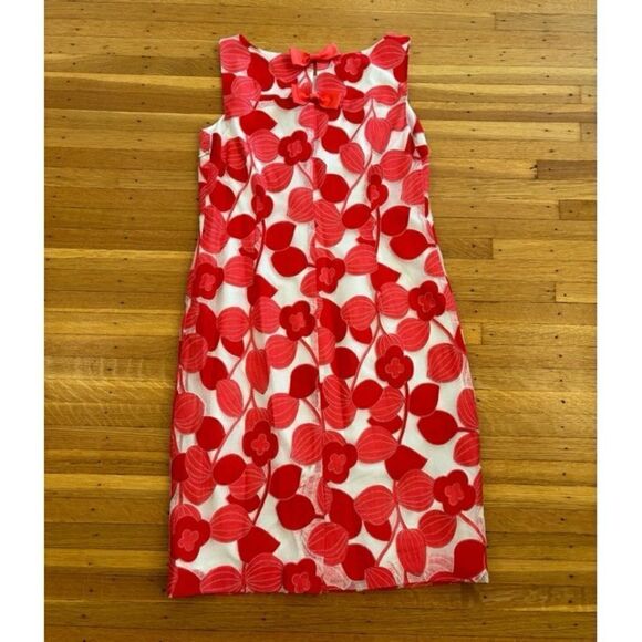 Talbots red/pink/white formal sleeveless dress NWT - Picture 2 of 7